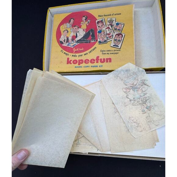 Vintage Kopeefun Magic Copy Paper Kit 1965 Just Rub Magic Paper - Picture 6 of 12